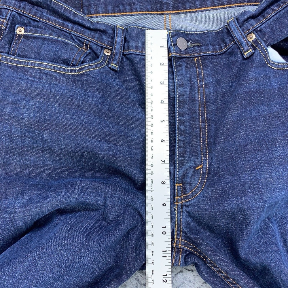 Levis 541 Jeans Mens 36x32 Blue Athletic Tapered Leg Dark Wash Stretch Denim - Picture 3 of 9